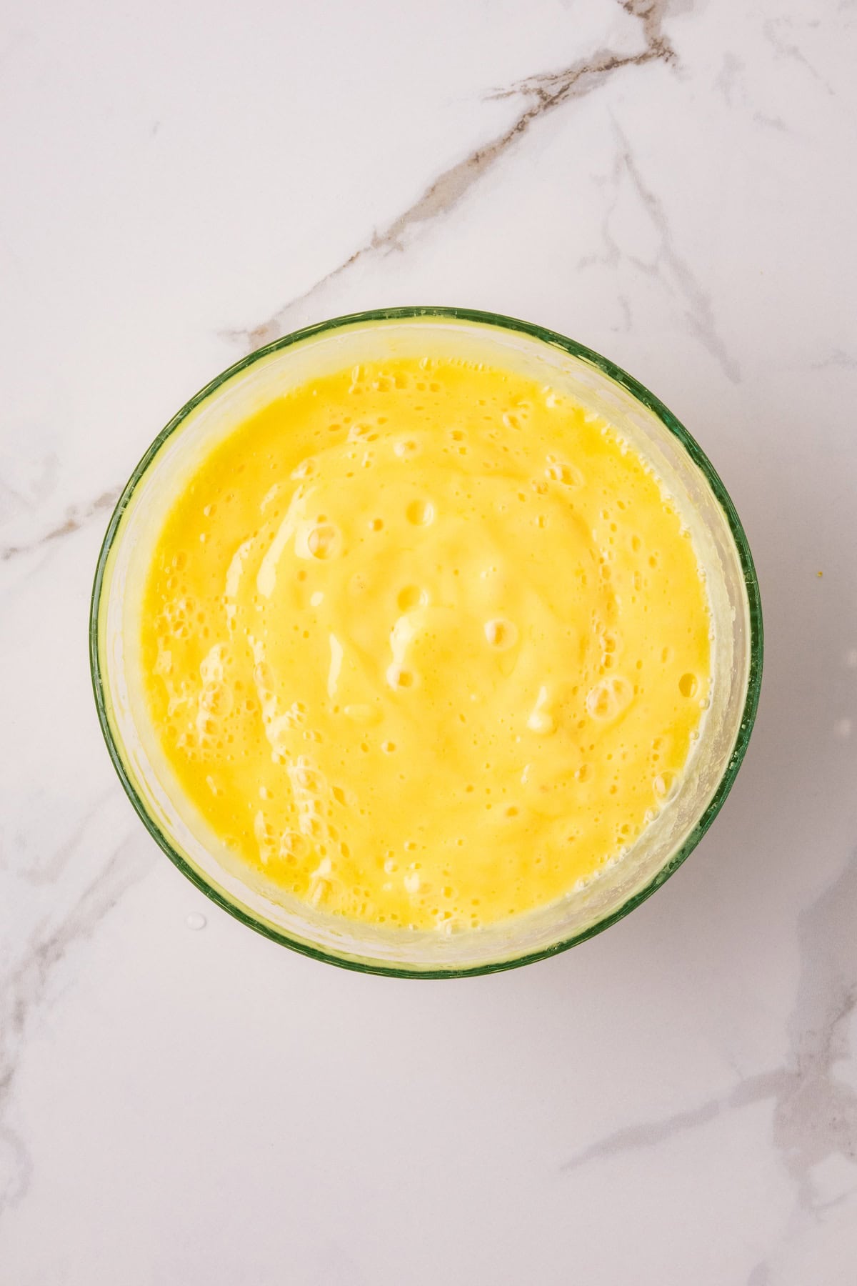Lemon curd mixture blended smooth after cooking in the Instant Po